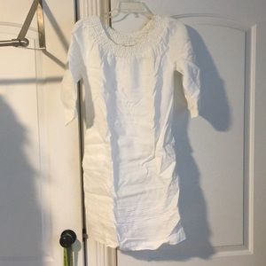 Boden size 2R white Linen dress/coverup